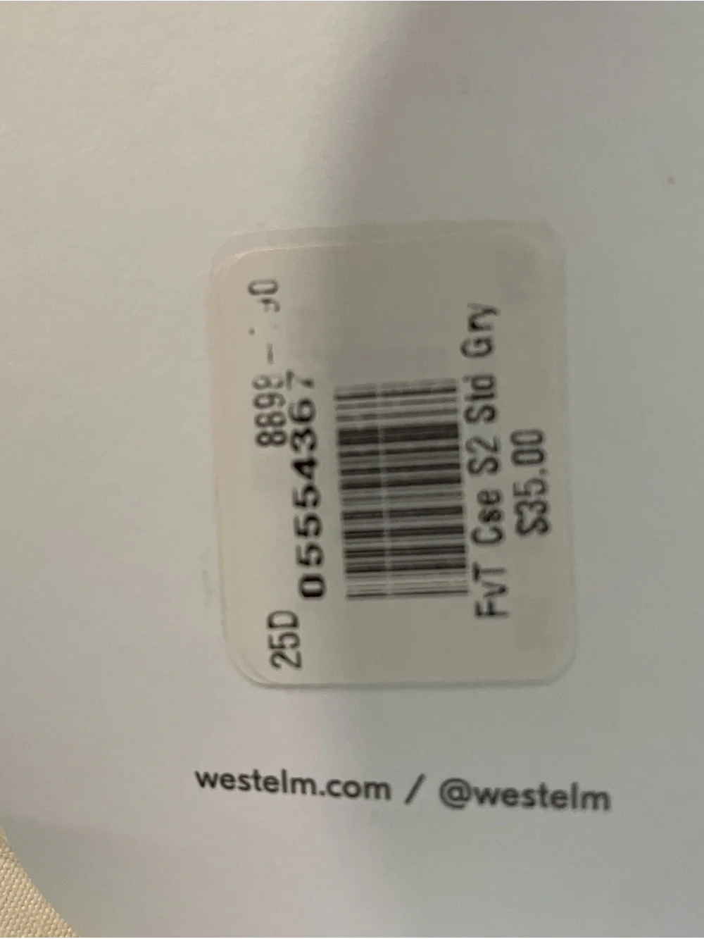 West Elm 100% organic
